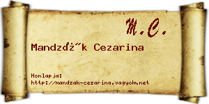Mandzák Cezarina névjegykártya